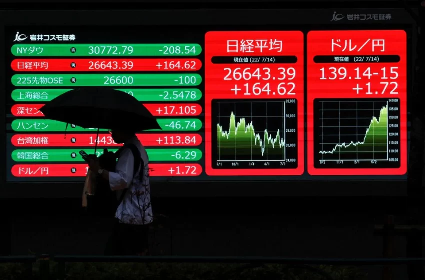  Bursa Asia Lebih Rendah di Pasar Berombak
